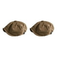 thumbnail image 2 of Sonducket Colección de gorras Newsboy Accesorios cómodos y de moda para hombres modernos Gorro plano Gorra marrón L（58-60cm） marrón Largo (58-60 cm) 2Conjunto, 2 of 6
