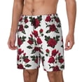thumbnail image 2 of Haiem Rose Flowers Mens Swim Trunks with Compression Liner 2 in 1 Swimming Shorts Stretch Swimwear Quick Dry,Board Shorts-X-Large, 2 of 9
