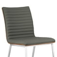 thumbnail image 5 of Armen Living Cafe Upholstered Modern Faux Leather Dining Chair in Gray, 5 of 12