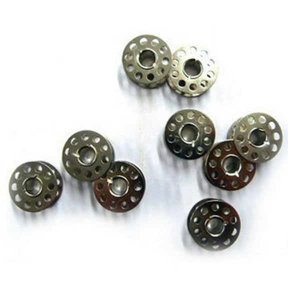 20 Metal Sewing Machine Bobbins - 21mm x 10mm (4/5" x 2/5") - Compatible with Domestic & Industrial Sewing Machines - Empty Metal Bobbins