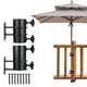 thumbnail image 1 of Soporte para Paraguas de Patio Uxcell Soporte de Paraguas Montaje Base para Paraguas de Sol para Barandilla de Deck Exterior 2 Paquete, 1 of 7
