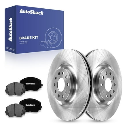 AutoShack 13.39" (340 mm) Front Vented Brake Rotors   Premium Ceramic Brake Pads | Replacement for 2019-2025 Volkswagen Jetta 2016-2021 Volkswagen GTI 2021-2025 Audi Q3 | 6-PC Brake Kit