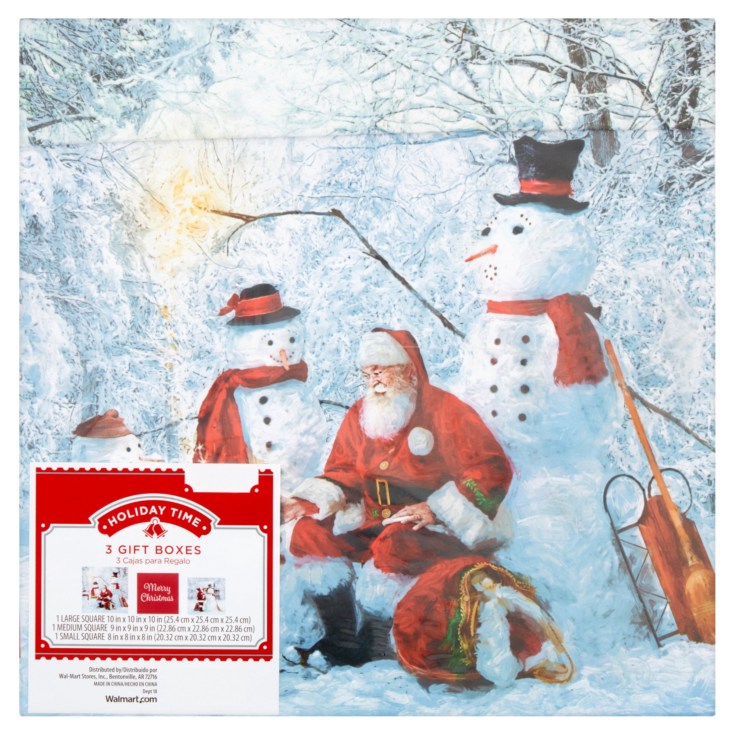 Holiday Time Gift Boxes, 3 count