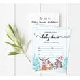 thumbnail image 5 of Inkdotpot 30 Fill In StyleBaby Shower Invitation Cards Winter Jungle Theme Gender Neutral Blank Invites, 5 of 7