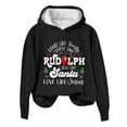 thumbnail image 2 of Promotions d'Été! Aqestyerly Hauts de Noël à Manches Longues pour Femmes Imprimé de Noël Col Rond Pull Ample, 2 of 3