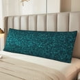 thumbnail image 2 of Fotbe teal sparkling Funda para Almohada Corporal con Diseño, Funda de Microfibra Ultrasuave de 20x54 Pulgadas, Ropa de Cama Elegante, 2 of 7