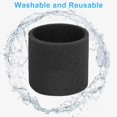 thumbnail image 3 of 6 Pack 90585 Foam Sleeve Filter – Washable Replacement for Shop-Vac Wet/Dry Vacuums (5+ Gallon), Vacmaster & Genie Models, Compatible with Part #9058500, 3 of 6