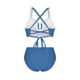 thumbnail image 4 of Conjunto de bikini tankini de color liso para mujer con parte superior y braguita de corte alto. Traje de baño de dos piezas para mujer. Trajes de baño tankini para mujer. Trajes de baño de 2 piezas p, 4 of 9