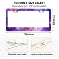 thumbnail image 3 of Coolnut Purple Galaxy License Plate Frames 2pcs, Aluminum Universal Car License Plate Holder with Elliptical Hole for US Vehicles, 12"x 6", 3 of 7