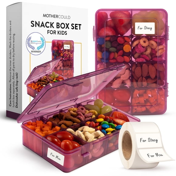Juego de recipientes para aperitivos Mothercould con 8 compartimentos (paquete de 2)