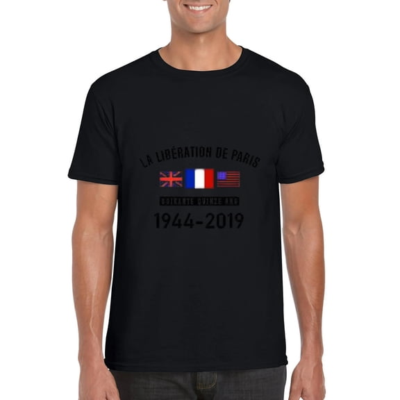 Liberation Of Paris 75 Year Anniversary WWII History T-Shirt, for men & women, up to size 5XL