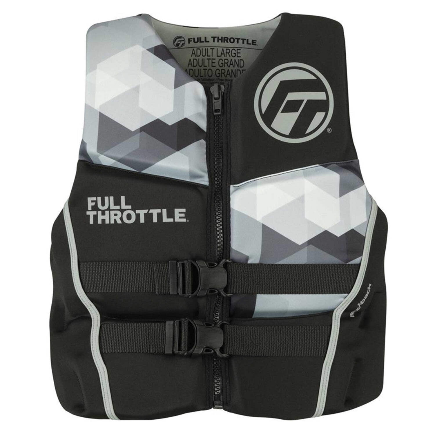 Full Throttle Mens Rapid-Dry Flex-Back Life Jacket 3XL Red