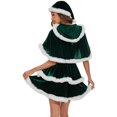 thumbnail image 5 of Traje de Navidad con chal, pana roja y verde, disfraz de Cosplay para fiesta de Navidad, uniforme sexy para niña, 5 of 5