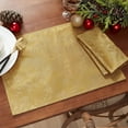 thumbnail image 3 of Elrene Home Fashions Poinsettia Elegance Jacquard Holiday Placemat, Gold, 13" x 19", 3 of 4