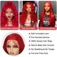 thumbnail image 5 of YQHWQ Human Hair Pre-Plucking 22 Inch HD Lace Front Wig 180 Red Lace Front Wig, 5 of 5