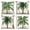 Tropical Leaves-3, variant on Dashan Tropical Palm Leaves Throw Pillow Covers 18x18 Set of 4,Summer Botanical Decorative Pillow Cases for Bedroom Sofa Couch