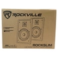 thumbnail image 2 of 8 Rockville RockSlim Black Home Theater 5.25" 240w Easy Wall Mount Slim Speakers, 2 of 9