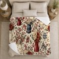thumbnail image 5 of Rustic Americana Farmhouse Bouquets Stars Living Room, Cozy Artistic Scene, Warm Flannel Blanket for Ranch House and Living Room, Animal Lovers Thanksgiving Gift, Artistic Home Decor, 5 of 9