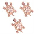 thumbnail image 1 of Broche de Tortuga de Diamantes Completo Diseño de Nicho de Alta Gama Broche de Diamantes de Imitación Broche Europeo y Americano Rosa, 1 of 8