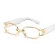 thumbnail image 1 of Gold Trans Gafas de sol cuadradas para mujer, gafas de sol rectangulares pequeñas de viaje de lujo para mujer, gafas de sol Retro a la moda para mujer, 1 of 1