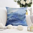 thumbnail image 3 of Vibrant Modern Home Art Decor Throw Pillow Covers: Blue Abstract Oil Painting, 20x20 Inches - Set of 2 Pillowcases for Couch, Sofa, Bedroom, Living Room, 3 of 7