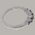 thumbnail image 3 of LBG British Made 18k White Gold Natural Amethyst Womens band Ring - 33 size options - Size 10, 3 of 5