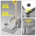 thumbnail image 3 of Caja de arena de acero inoxidable para gatos  Caja de arena cerrada con tapa XL extragrande de metal para gatos grandes, caja de arena de gatito de alta cara antifugas, fácil limpieza, antiadherente,, 3 of 8