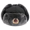 thumbnail image 4 of BRussian Trapper Hat Cap con insignia soviética Faux Furs Ushanka Flaps Hat Winter Water, 4 of 5