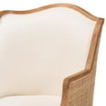 thumbnail image 6 of bali & pari Elizette Rattan and Bayur Wood French Provincial Accent Chair, Honey Oak, 6 of 10