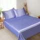 thumbnail image 4 of Sábana Xihbxyly color liso lavado de verano seda helada 2 fundas de almohada juego de cama 3 piezas, 4 of 4