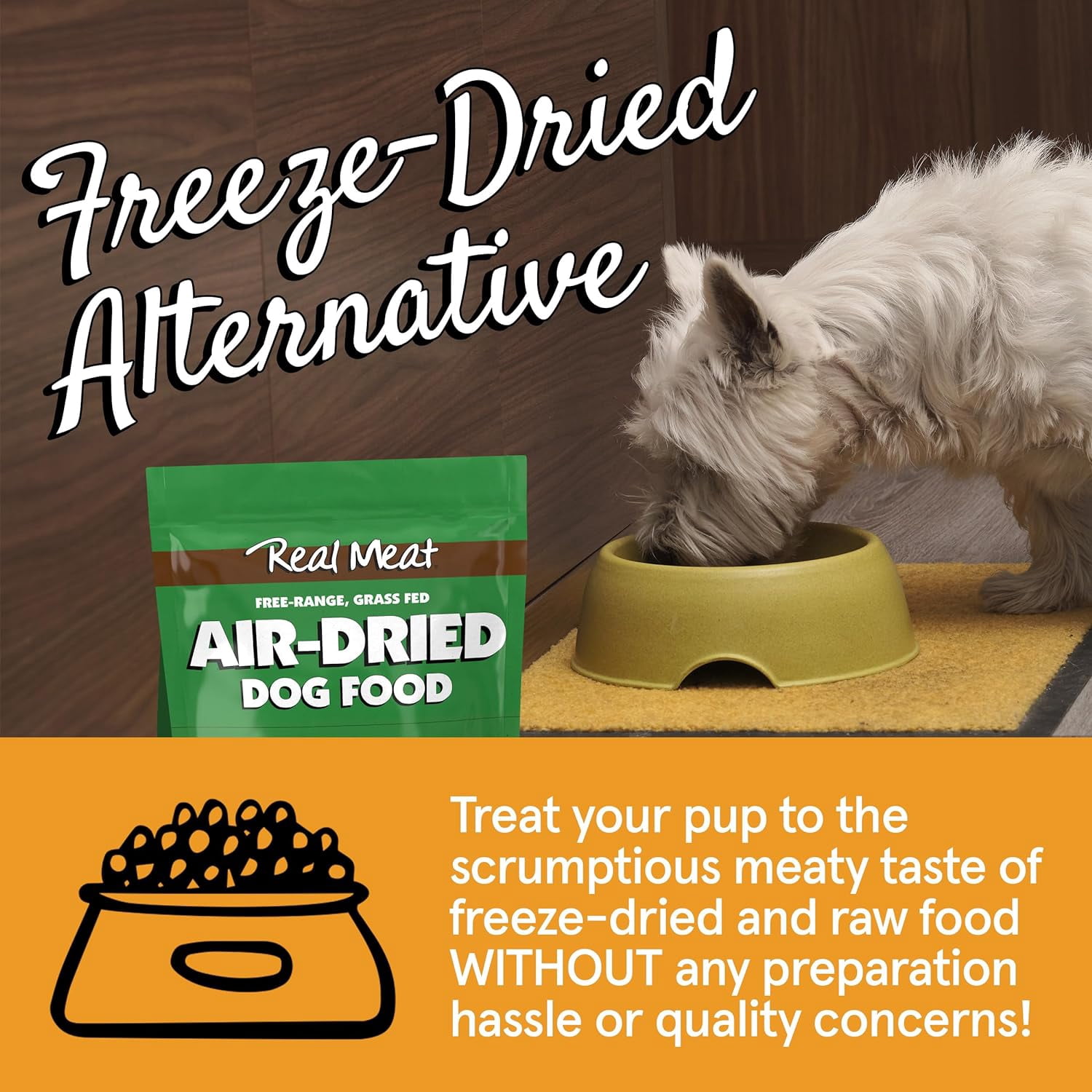 The Real Meat Company 2 lbs Air-Dried Beef Dehydrated Dog Food