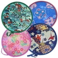 thumbnail image 1 of Ventilador plegable de 4 Uds., ventilador de decoración japonesa para mujer, ventilador de mano, ventilador redondo de estilo tradicional japonés, ventilador Manual de playa de rebote lento, 1 of 5