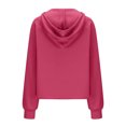 thumbnail image 6 of Tops for Women 2024 Women Half Zip Cropped Hoodies Fleece Quarter Zip Up Pullover Sweatshirts Winter Clothes 2023 Outfits Sweater Coat, 6 of 6