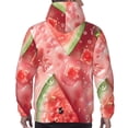 thumbnail image 7 of Sikiie Refreshing Watermelon Slices Men's Hoodie, Essentials Hoodie, Sweatshirt, Pullover Hooded Sweatshirt for Men-4X-Large, 7 of 7