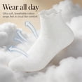 thumbnail image 4 of Lanola Ruffle Socks Womens 6 Pairs，Cute Ankle Lettuce Edge Frilly Crew Athletic Socks, 4 of 6