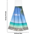 thumbnail image 3 of SKYSONIC Hanging Kitchen Towel 12 x 17 Inch Blue Sea Towel Set 2 Pieces of Dry Towels for Kitchen, Bathroom, Laundry Room Table, 3 of 7