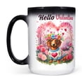 thumbnail image 2 of Hello Valentine’s Day Dachshund Flower Crown Romantic Pink Floral Heat Color Changing Mug Wiener Dog Lover Gifts Idea Magic Coffee Mug - 00031, 2 of 4