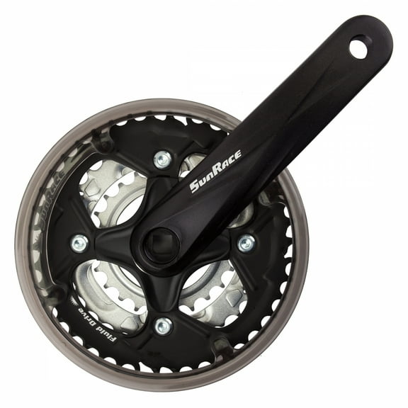 Sunrace M500 Crankset w/ Chainguard 170x42/34/24 127mm JIS Square Taper