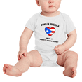 thumbnail image 2 of Born In America With A Puerto Rican Heart Funny Baby Bodysuit For Boy Girl, 2 of 5