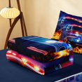 thumbnail image 5 of Erosebridal Fire Truck Zipper Twin Comforter Sets with Fitted Sheet and 2 Pillowcases, Night Scene Zipper Bedding Set, Dramatic Night, Navy Reversible, 5 of 7