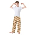 thumbnail image 3 of Wobogo Capybara Maple Leaf Long Pajama Pants Bottoms Soft Sleepwear with Pockets, 3 of 9