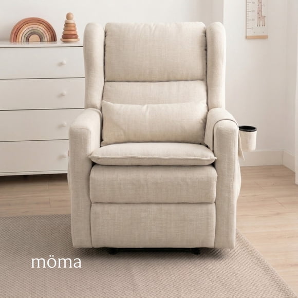 Sillon Reclinable Giratorio Con Mecedora Möma Nido Beige
