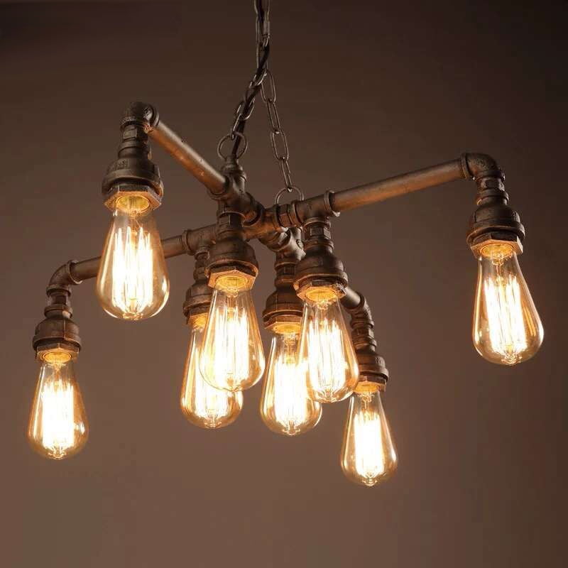 Twinkle Antique Bronze 18inch Edison Light Chandelier with Bulbs