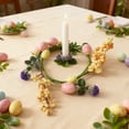 thumbnail image 3 of AZXY Easter Candle Wreath Centerpiece, 9.84 Inch Decorative Ring with Space for Standard Candle, Colorful Eggs and Butterflies for Spring and Holiday Table Decor, 3 of 6