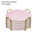 thumbnail image 3 of Posavasos para bebidas Unique Bargains 6uds Rosa con Soporte de Hierro, 3 of 6