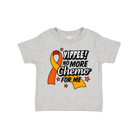 

Inktastic Leukemia Awareness Yippee No More Chemo for Me Gift Toddler Boy or Toddler Girl T-Shirt