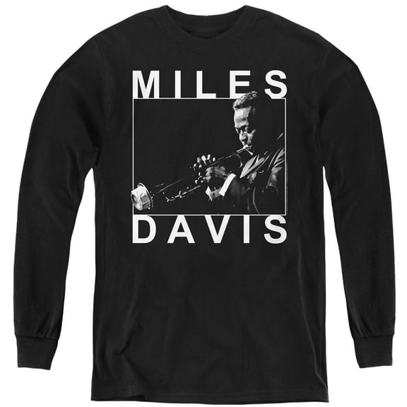 Miles Davis Monochrome Youth Long Sleeve T-Shirt Black