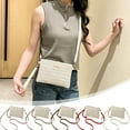 thumbnail image 7 of Woven Envelope Purse 8.27x5.91x0.59in Textured Clutch Bag Beige Pink Khaki Brown Red Mini Satchel Crossbody Bag Casual Compact Evening Satchel Lightweight Essential​, 7 of 7