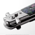 thumbnail image 5 of Munetoshi 9" Rainbow Wood Handle Spring Button Folding Comb Hair Styling Pocket Carrying, 5 of 6