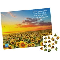300-Piece Calm Jigsaw Puzzle for Stress Relief, Sunflower Fields